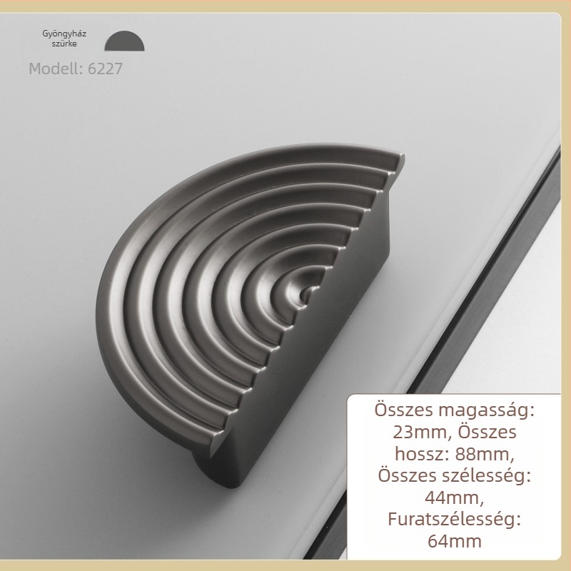 Kör alakú szekrény/gardrób ajtókilincs, cinkötvözet, modern minimalista stílus, modellek 6226, 6227, 6280