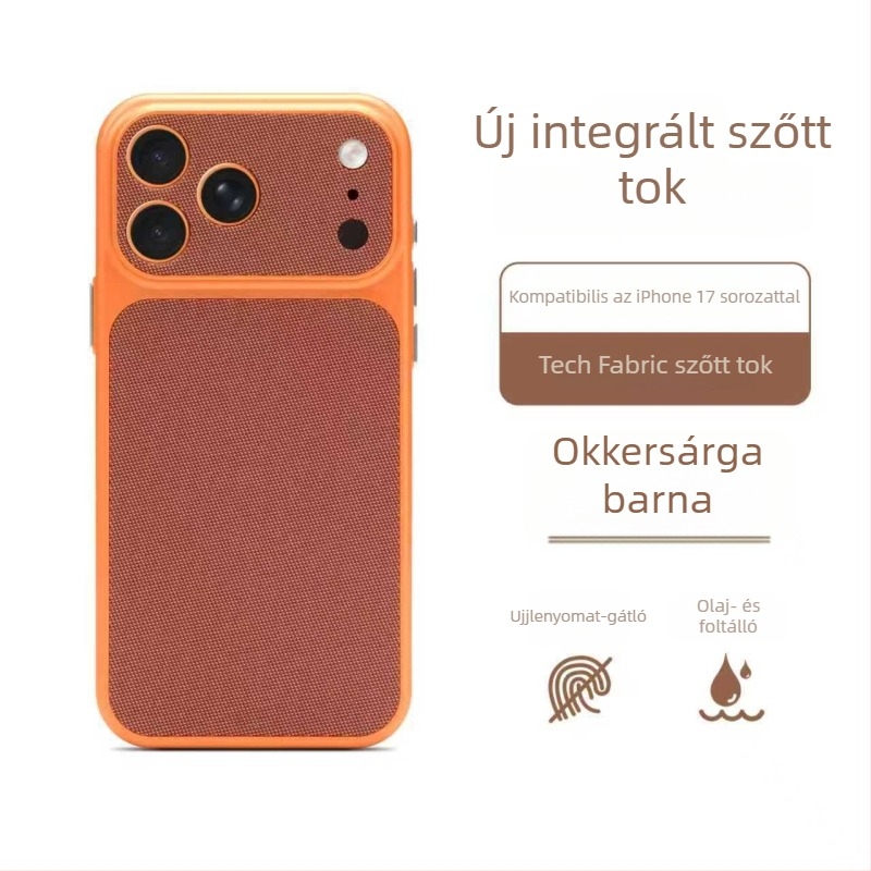 Technikai szövetből készült tok iPhone 17 Pro Maxhoz – mágneses zár, teljes PC védelem