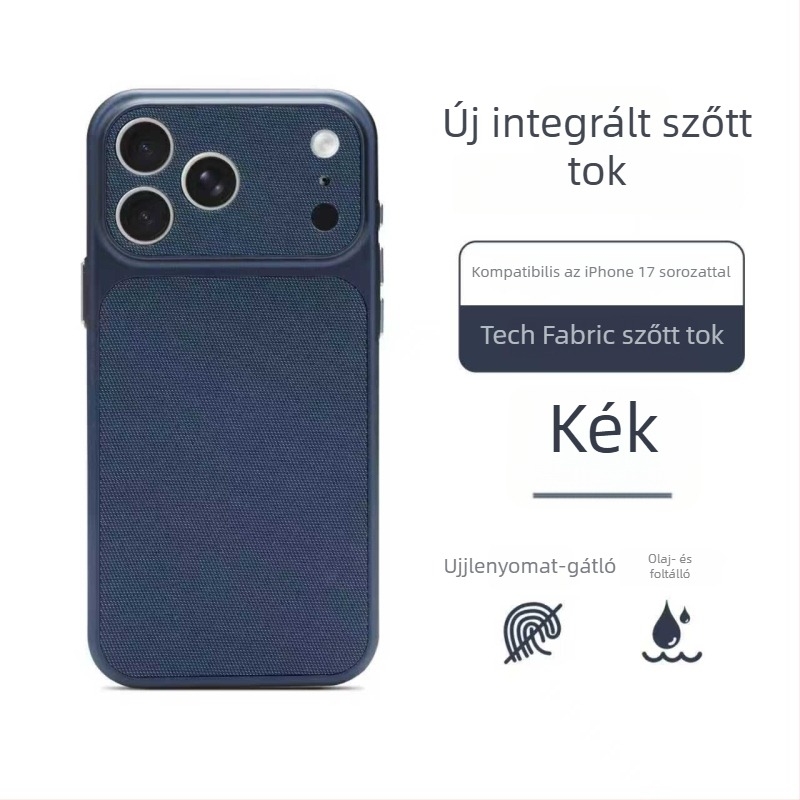 Technikai szövetből készült tok iPhone 17 Pro Maxhoz – mágneses zár, teljes PC védelem