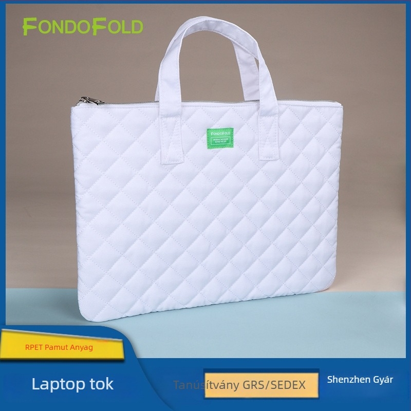 Fondofold Uniszex laptop táska — külső poliészter, belső poliészester-pamut bélés, ütésálló, egyszínű dizájn
