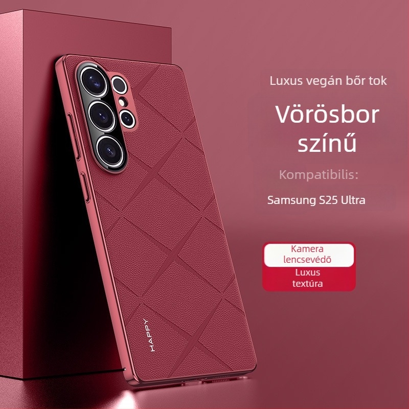 Samsung S25 Ultra telefon tok gyémánt mintás műbőrrel és elektroplatinált bevonattal, teljes védelem