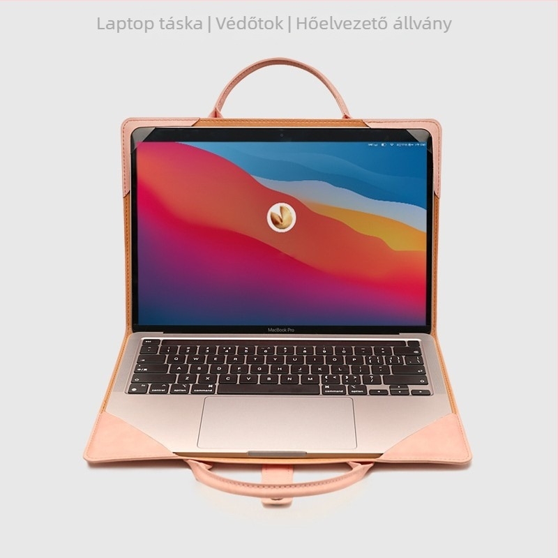 Apple/Huawei laptop táska, védőtok MacBook 13 hüvelykhez állvánnyal, belső rekesz 14–15 hüvelykre