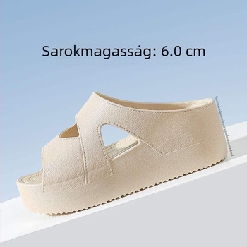 Női nyári vastag platformos szandálok, koreai stílusú, csúszásmentes, bel- és kültéri viselethez