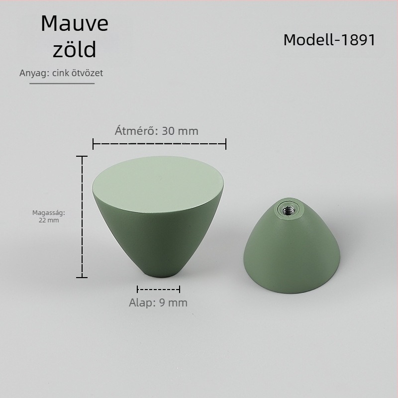 K.N.N 1891 Egylyukú fogantyú szekrényekhez, gardróbokhoz és fiókokhoz — cinkötvözet, modern minimalist stílus, bőrhatás spray felület
