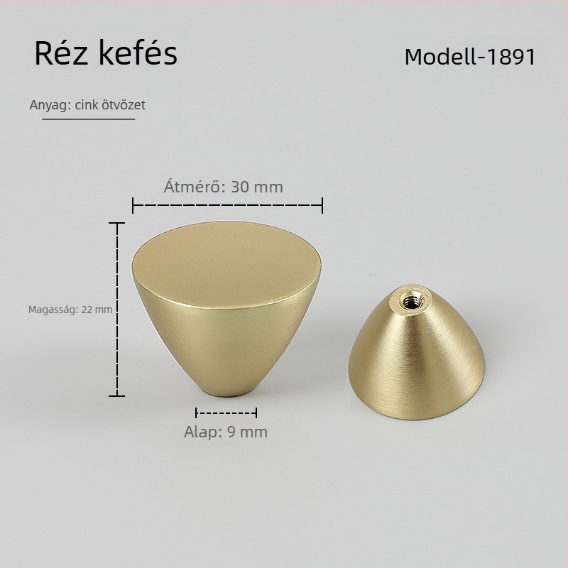 K.N.N 1891 Egylyukú fogantyú szekrényekhez, gardróbokhoz és fiókokhoz — cinkötvözet, modern minimalist stílus, bőrhatás spray felület