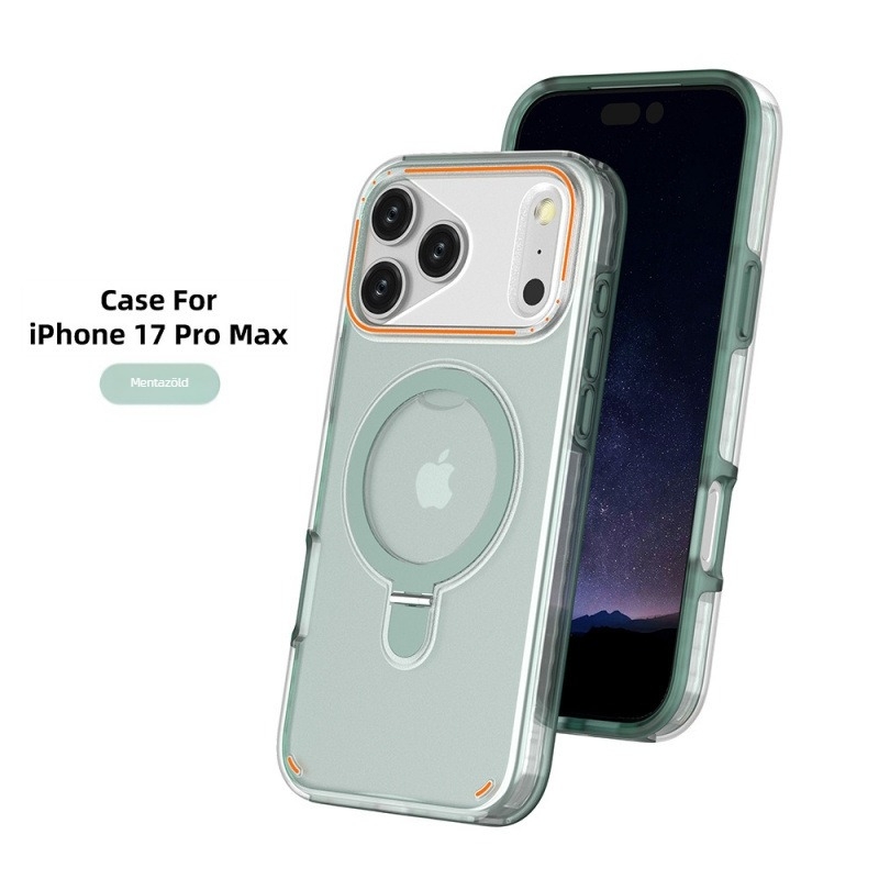 Átlátszó mágneses tok iPhone 17 Pro Maxhoz vezeték nélküli töltőállvánnyal – 2 az 1-ben