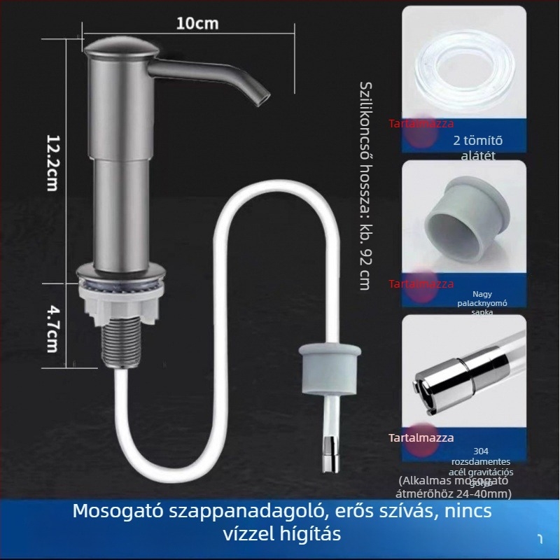 Konyhai mosogatószer adagoló pumpa hosszabbító csővel