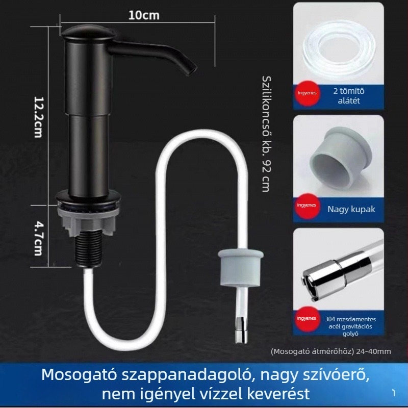 Konyhai mosogatószer adagoló pumpa hosszabbító csővel