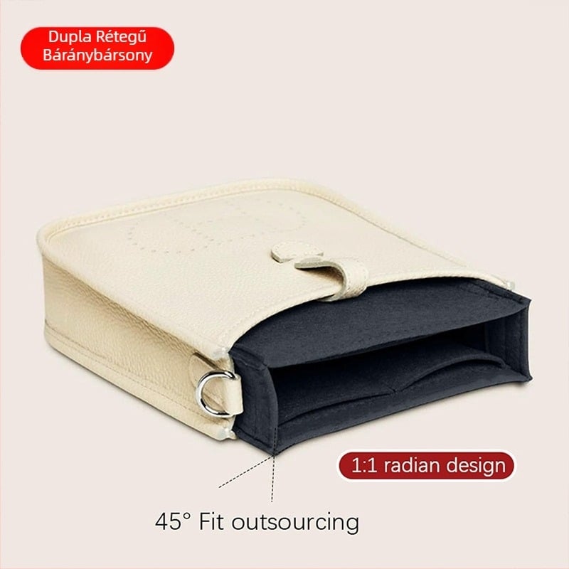 Férfi crossbody táska filcből, kocka alakú, bélés filcből, üzleti utazásokhoz