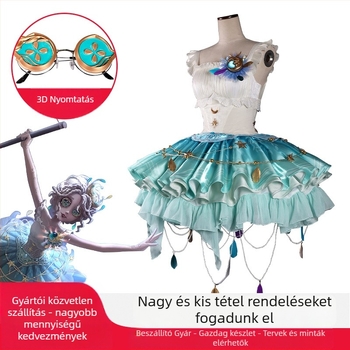 Identity V cosplay kosztüm – táncosnő, Holdfény utazó téma, Poliészter, 2024 tavasz