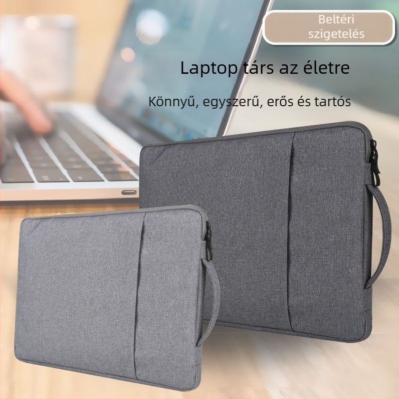 Oxford vászonból készült laptop tok vízálló, ultrakönnyű, kopásálló kivitel, poliészter bélés.