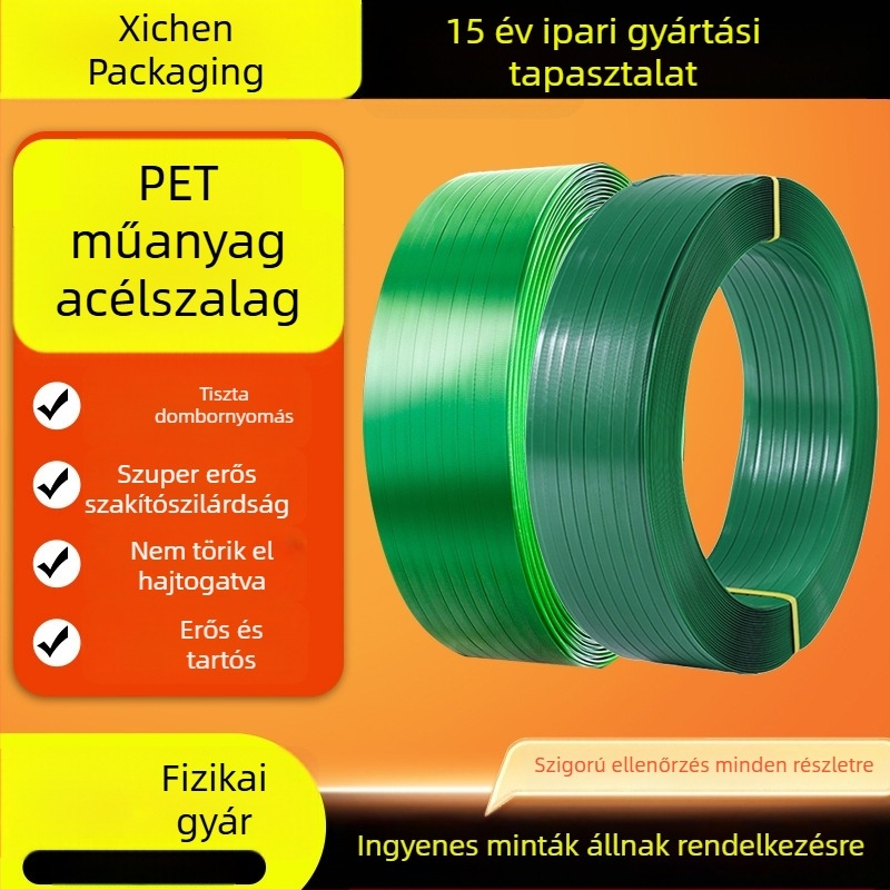 PET forróragasztó csomagolószalag 1608/1609/1610, kézi kötözőszalag