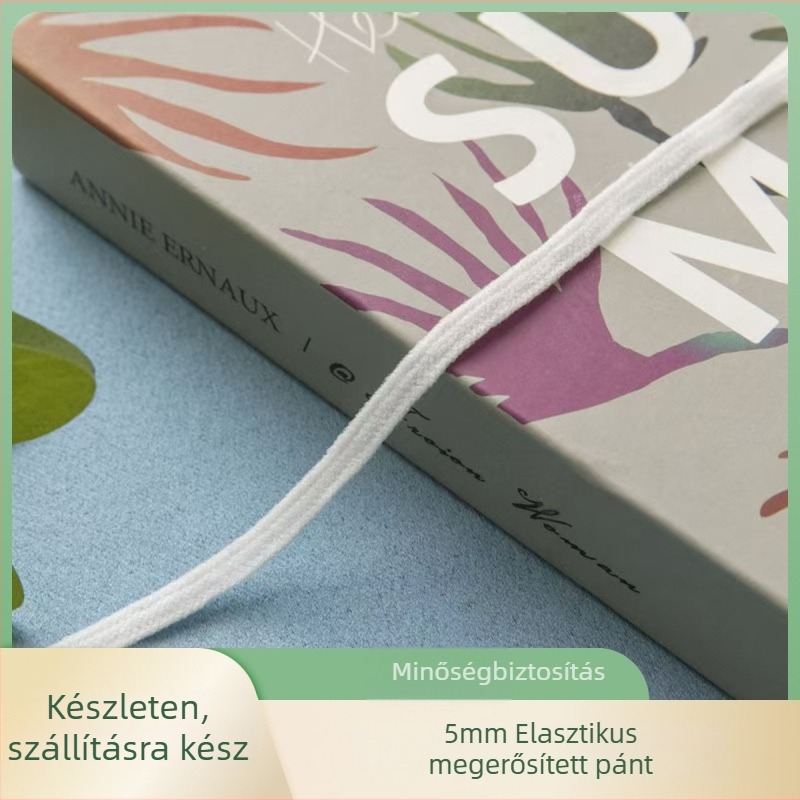 Rugalmas megerősített öv ruházathoz és kiegészítőkhöz, 5–6 mm poliészter elasztikus szalag, horgolt nylon vállpánt