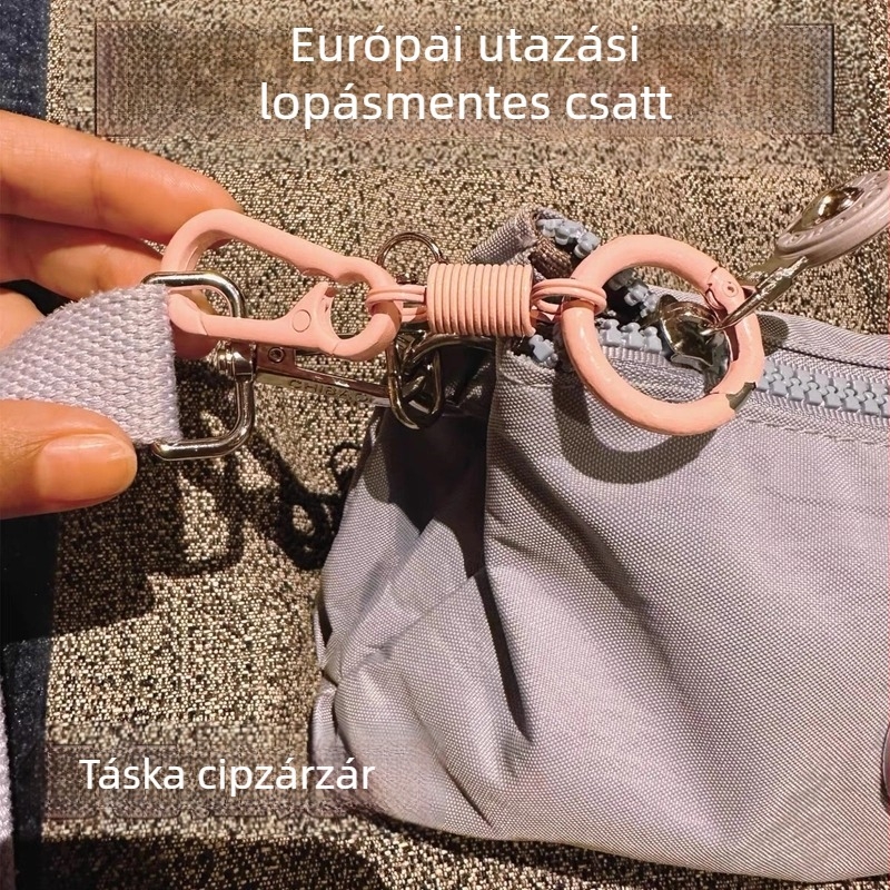Anti-tolvaj zár utazáshoz – hátizsákhoz és poggyászhoz, nyolcas alakú zár, Modell 001, Modern egyszerű stílus