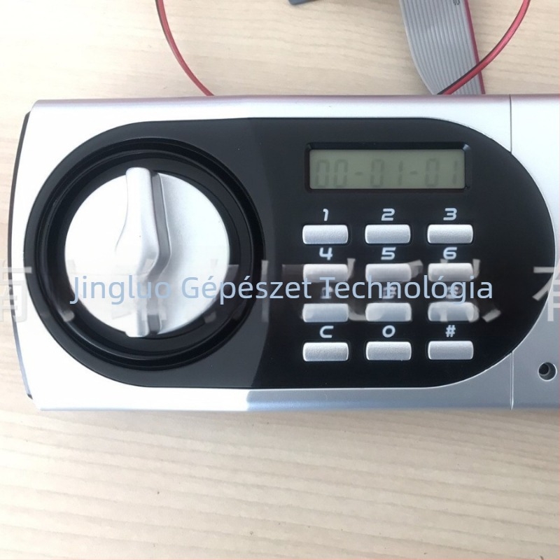 Tűzálló széf elektronikus számkódos zárakkal, modell 108, műanyag test, záróoszlop vastagsága 8 mm, záróoszlopok közötti távolság 10 mm