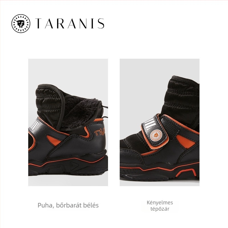 TARANIS gyerekek téli hócsizmája fleece béléssel, meleg, csúszásmentes, középmagas, puha talppal, fiúknak és lányoknak