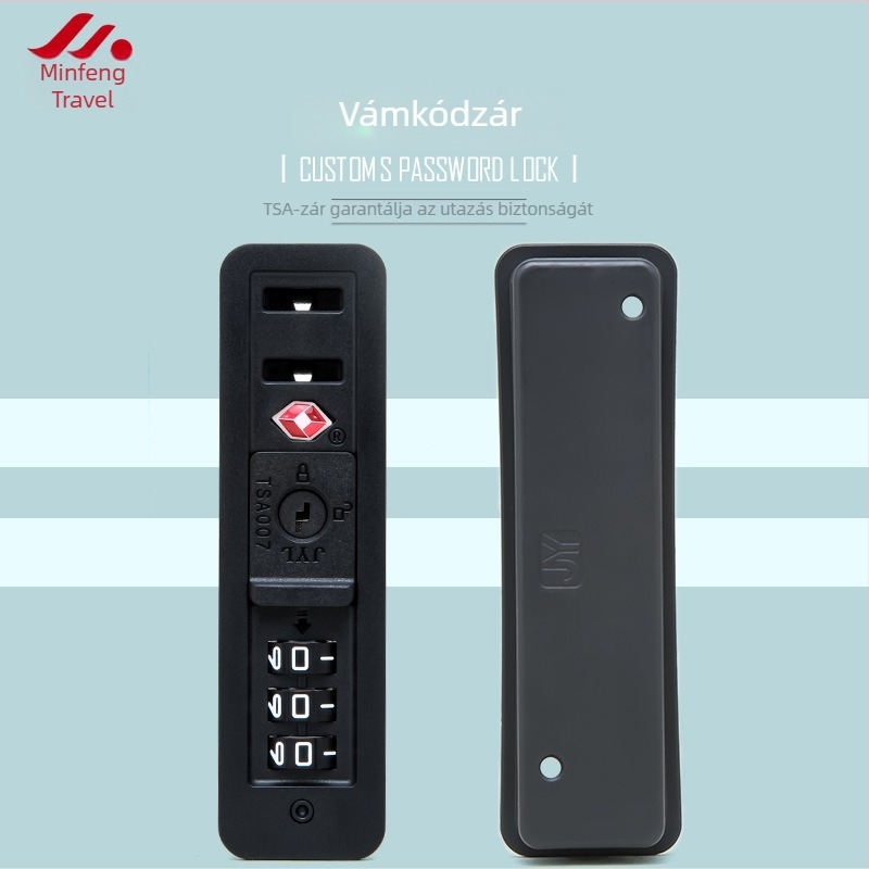 Bőröndzár beépített cipzárzárral és kombinációs zárral – műanyag bőrönd-kiegészítő