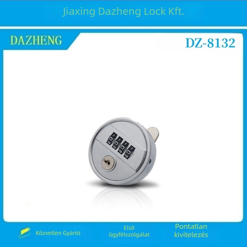 DAZHENG mechanikus fiók-zár, négyzáras, DZ-8132, cink