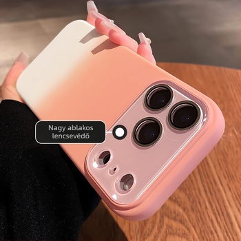 Szilikon tok iPhone 17 Pro / 17 Pro Max készülékhez gradált kristálylencsevédővel, matt felület, teljes védelem esések ellen