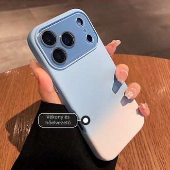 Szilikon tok iPhone 17 Pro / 17 Pro Max készülékhez gradált kristálylencsevédővel, matt felület, teljes védelem esések ellen