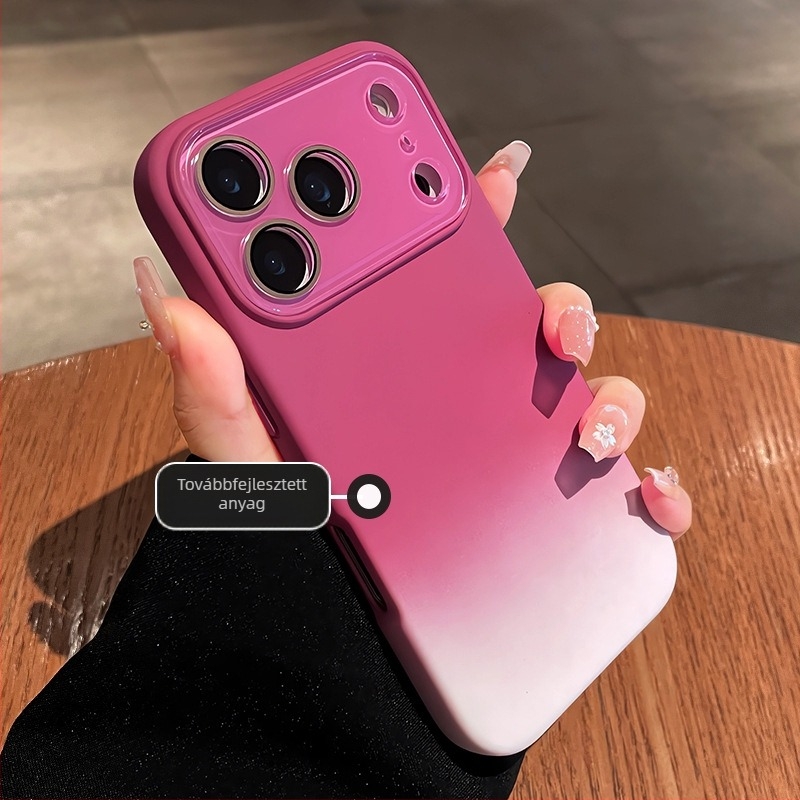 Szilikon tok iPhone 17 Pro / 17 Pro Max készülékhez gradált kristálylencsevédővel, matt felület, teljes védelem esések ellen