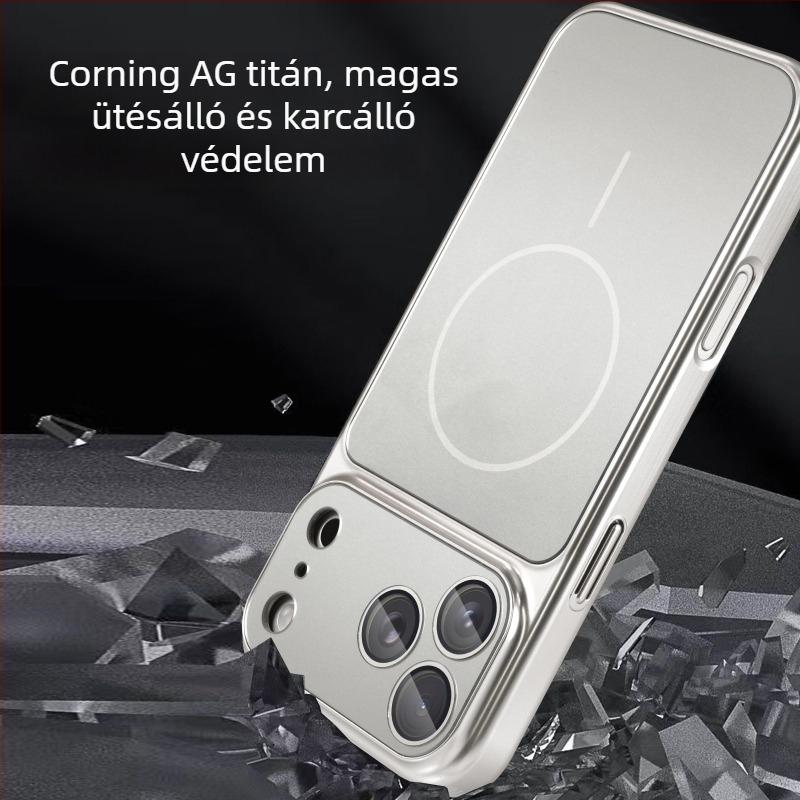 iPhone 17 Pro/Pro Max matt felülettel ellátott védőtok, ütésálló, mágneses zár és ujjlenyomat-mentes védelemmel — Kompatibilis az iPhone 15–17 sorozattal