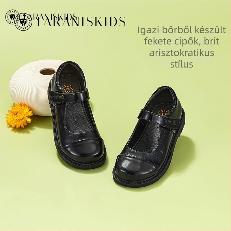 Tyranis Gyerekeknek Lánycipő, Hercegnő Stílus, Bőr Felsőrész, Természetes Gumi Talp, Velcro Zárás