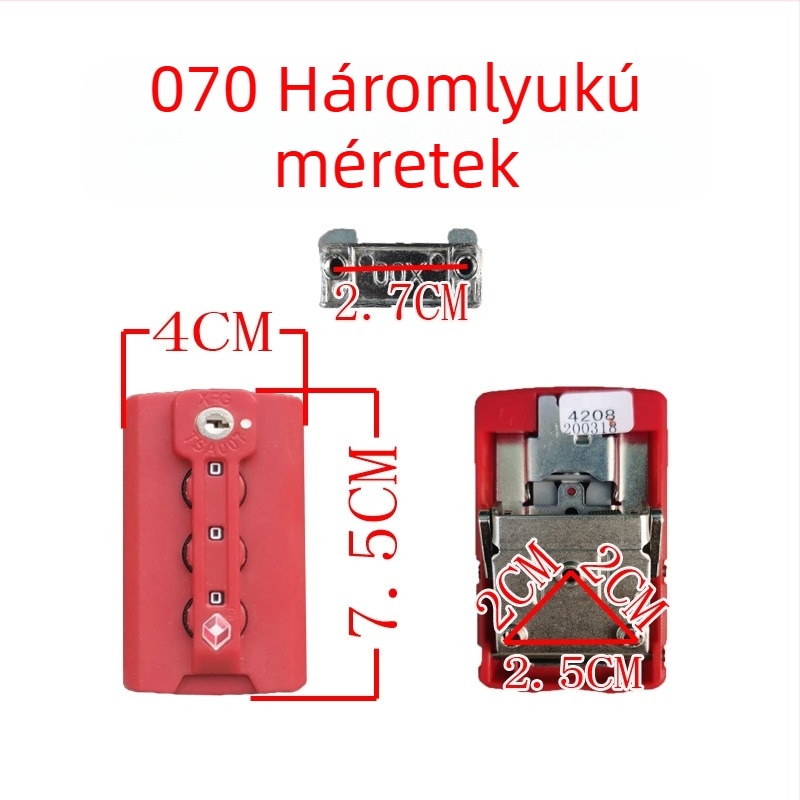 Bőröndzár csat jelszavas zárral – ABS anyag, lopás elleni védelem, cserealkatrész