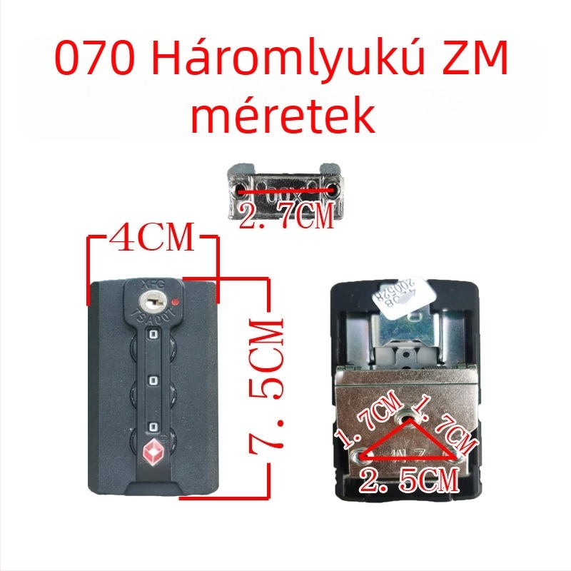 Bőröndzár csat jelszavas zárral – ABS anyag, lopás elleni védelem, cserealkatrész