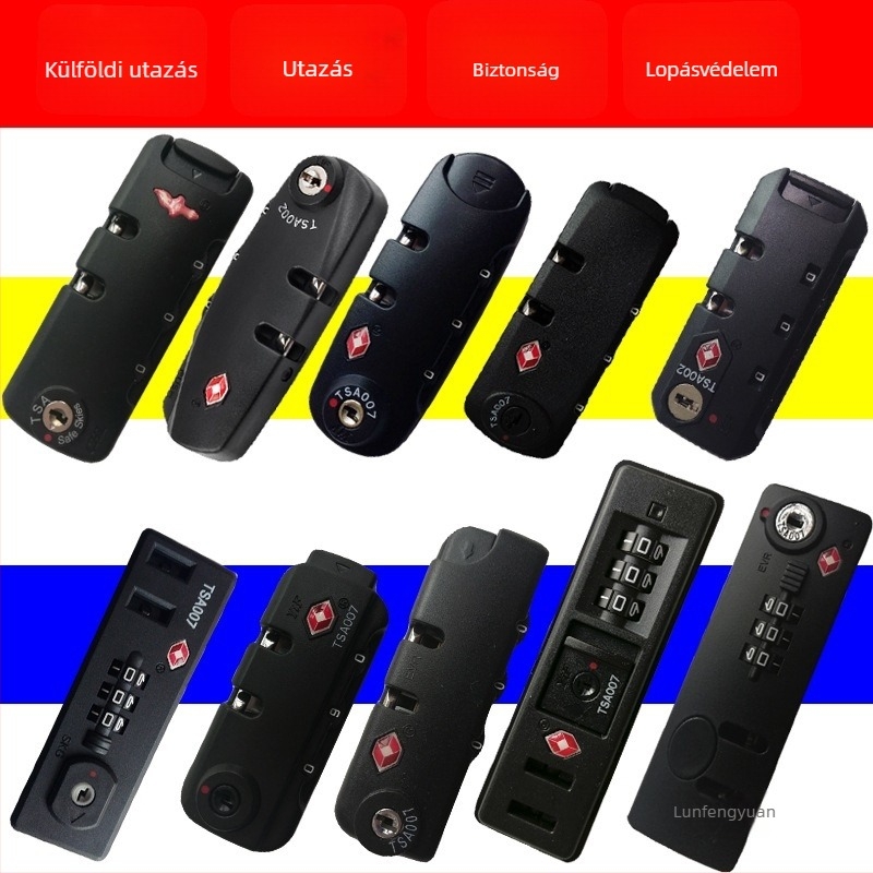 Poggyász jelszavas zár – cipzárzár, TSA002 modell, SA007 kód