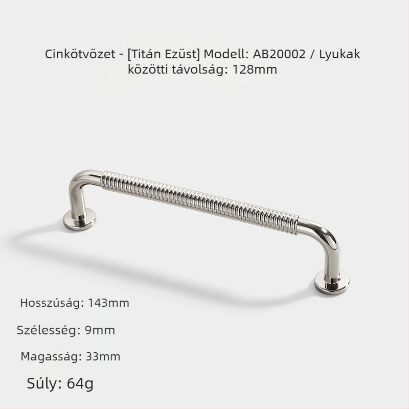 Francia stílusú ruhásszekrény ajtó fogantyú, cinkötvözet, AB20001, elektroplatált felület