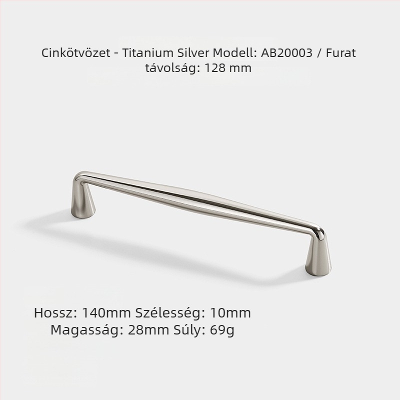 Francia stílusú ruhásszekrény ajtó fogantyú, cinkötvözet, AB20001, elektroplatált felület