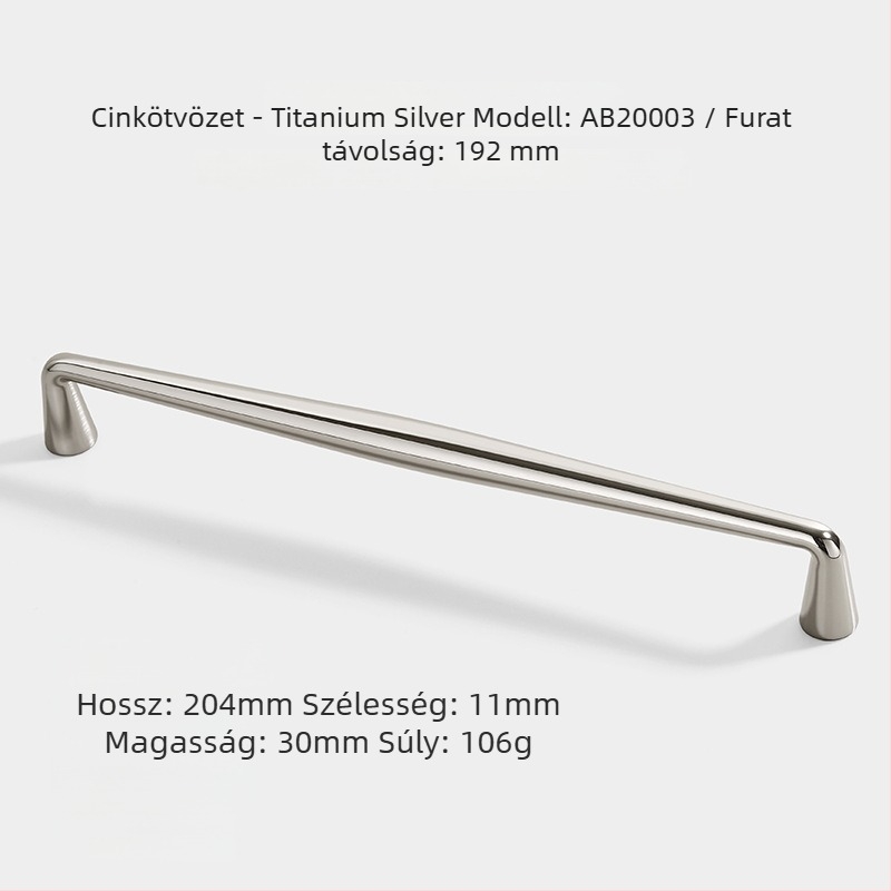 Francia stílusú ruhásszekrény ajtó fogantyú, cinkötvözet, AB20001, elektroplatált felület