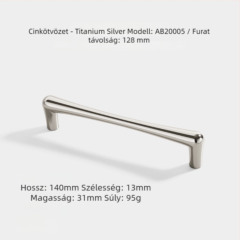 Francia stílusú ruhásszekrény ajtó fogantyú, cinkötvözet, AB20001, elektroplatált felület