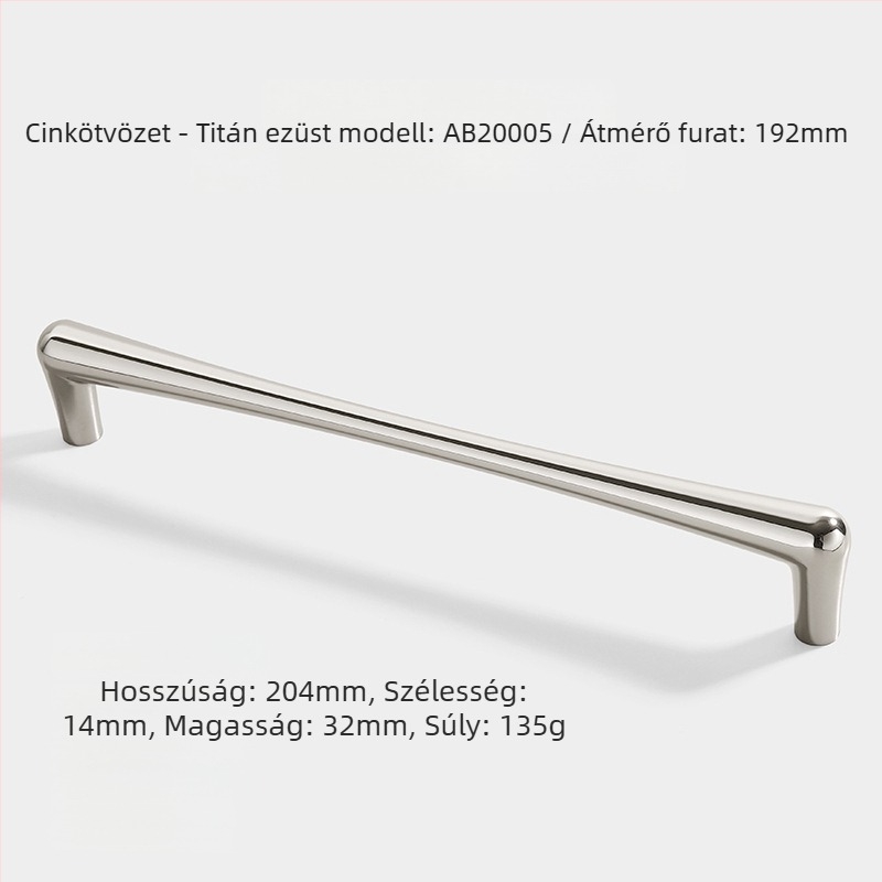 Francia stílusú ruhásszekrény ajtó fogantyú, cinkötvözet, AB20001, elektroplatált felület