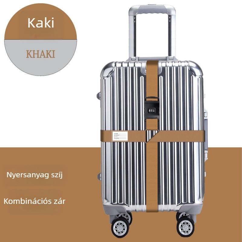 Nylon bőröndszíj lopás elleni védelemmel, ütésálló és tehercsökkentő kialakítással (Anyag: Nylon; Funkciók: Lopás elleni védelem, Ütésállóság, Tehercsökkentés; Márka: Saját gyártás)