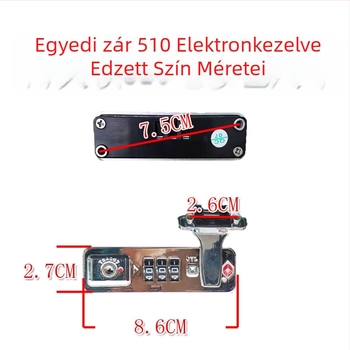TSA007 poggyász zár alkatrészek — jelszavas zár, ABS anyag, lopás elleni