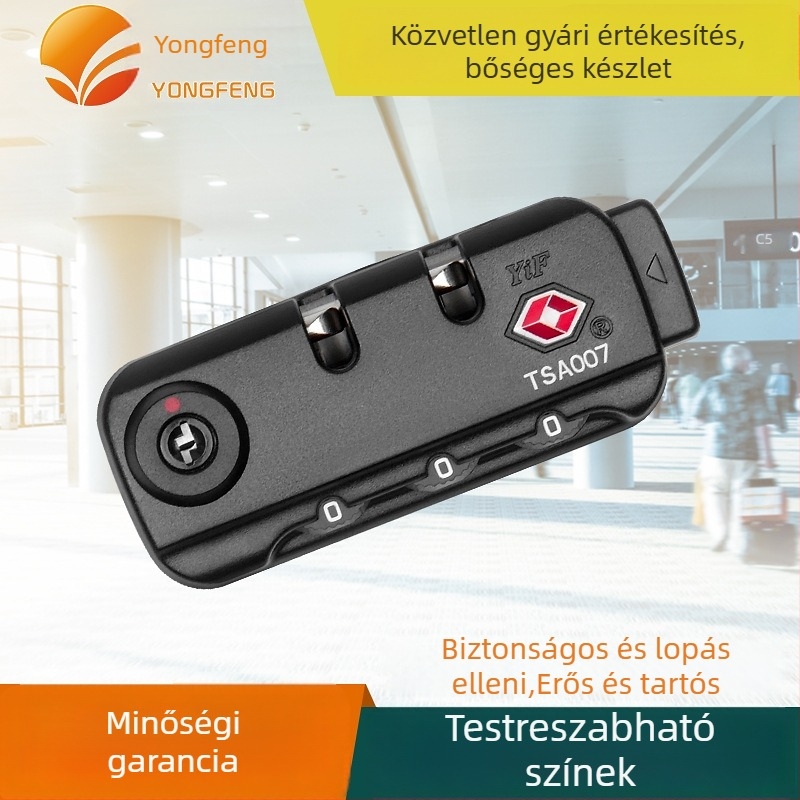 ABS poggyász kombinációs zár TSA15023/TSA007 – kódzár poggyászokhoz és hátizsákokhoz