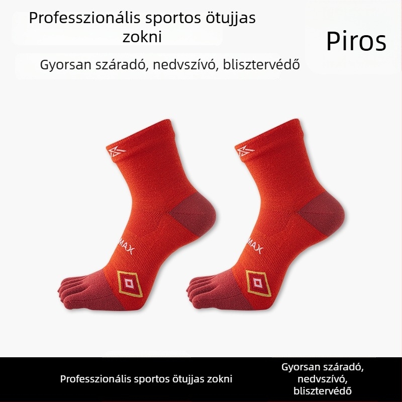 Ötujjas sportzokni uniszex – nylon, gyors száradás, 200N