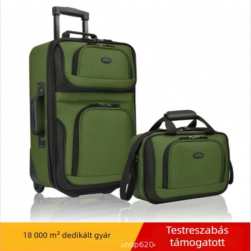 Nylon utazótáska készlet, 3- vagy 5-darab, bővíthető, TSA-zár, univerzális kerekek, 36-55L