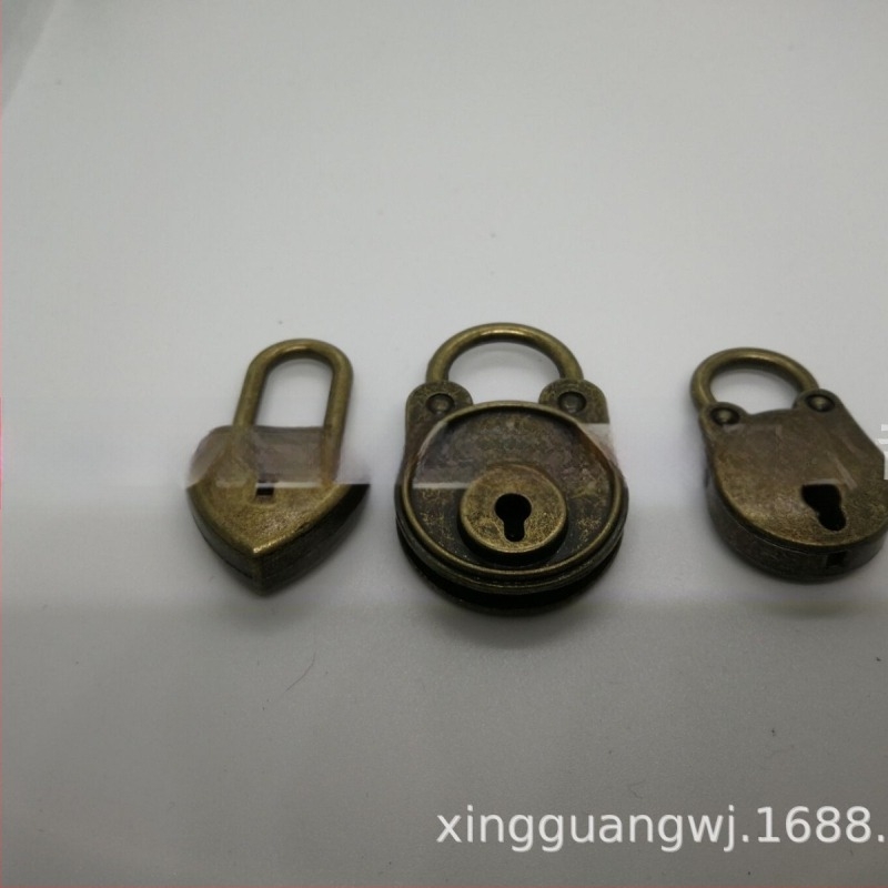 Antik stílusú poggyász zár, cink anyagú ipari zár, szív alakú emlékzár, Xingguang Sheng