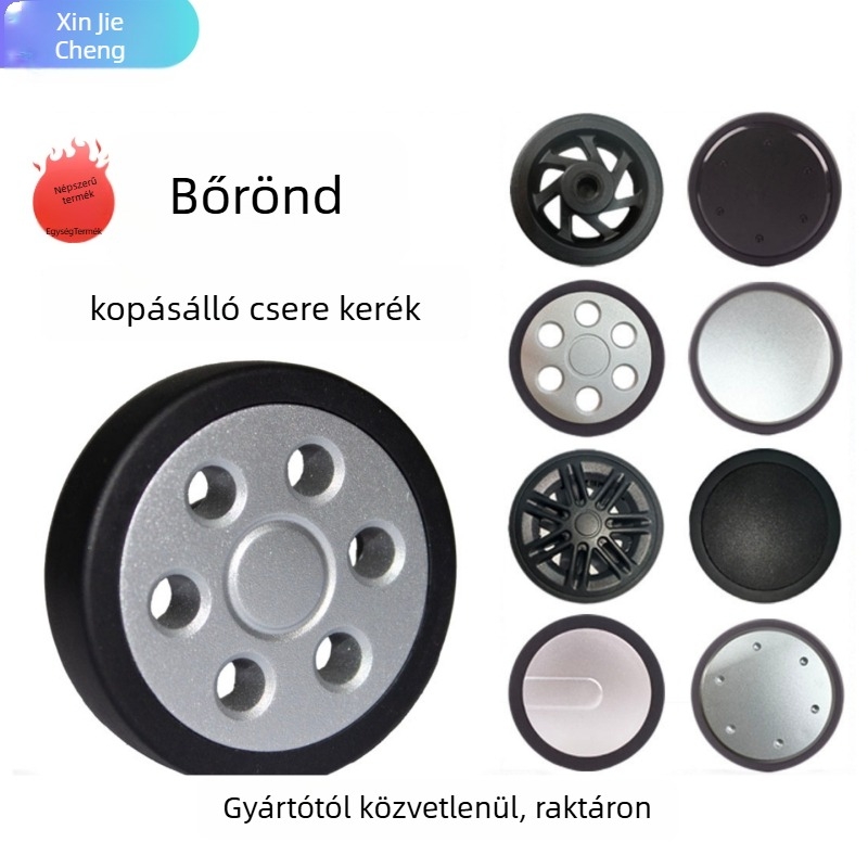 Univerzális bőrönd kerék – cserealkatrész, műanyag test, gumírozott futófelület