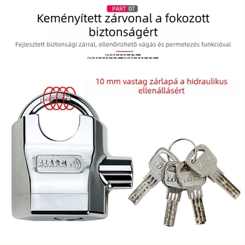 DF riasztóval ellátott lakat ajtókhoz és ablakokhoz, modell 8325L, ötvözet acélból, háztartási használatra