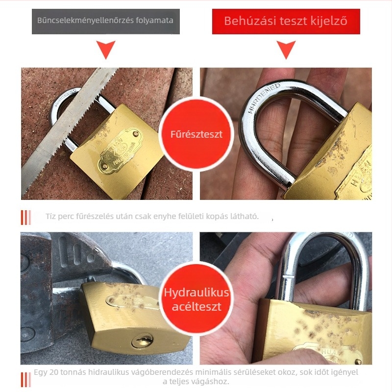 Biztonsági lakat, vasból, Lion Ring márka, Type C modell, ajtókhoz, szekrényekhez és táskákhoz alkalmas (vas; Lion Ring; Type C; ajtók, szekrények, táskák)