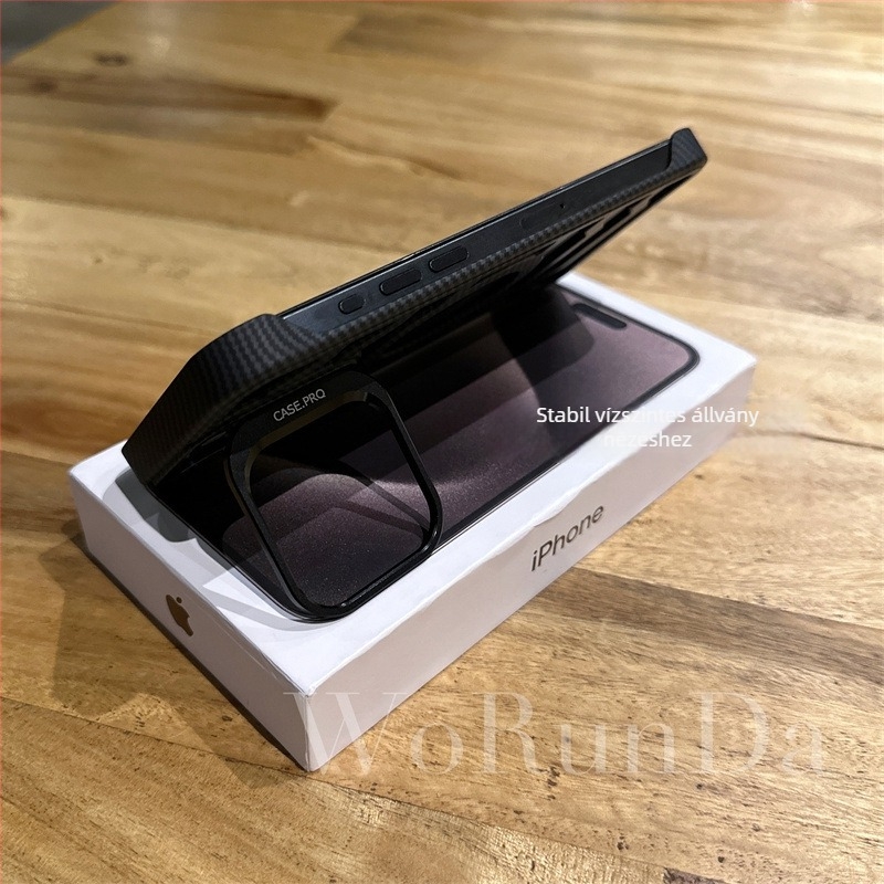 iPhone 11–14 sorozat telefon tok, keret nélküli dizájn, matt PC felület, mágneses tartó, ütésálló
