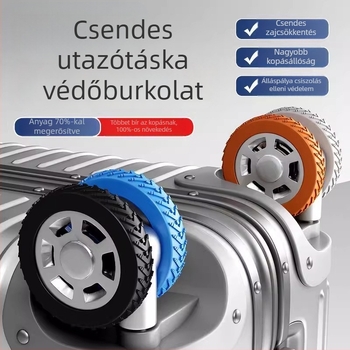 Bőrönd kerék gumiborító — védő gumiborítás a bőrönd kerékre, cserélhető csendes univerzális kerék, szilikon gyűrű kiegészítő, ABS anyag, 2025 tavasz kiadás