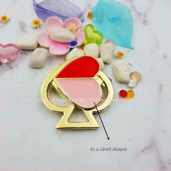 Bőröndzár, Peach Heart Epoxy Lock; Anyag: cink ötvözet; Súly: 40 g; Minden táskára alkalmas; Modell: a képen látható.