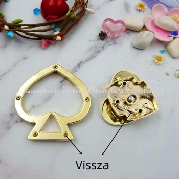 Bőröndzár, Peach Heart Epoxy Lock; Anyag: cink ötvözet; Súly: 40 g; Minden táskára alkalmas; Modell: a képen látható.