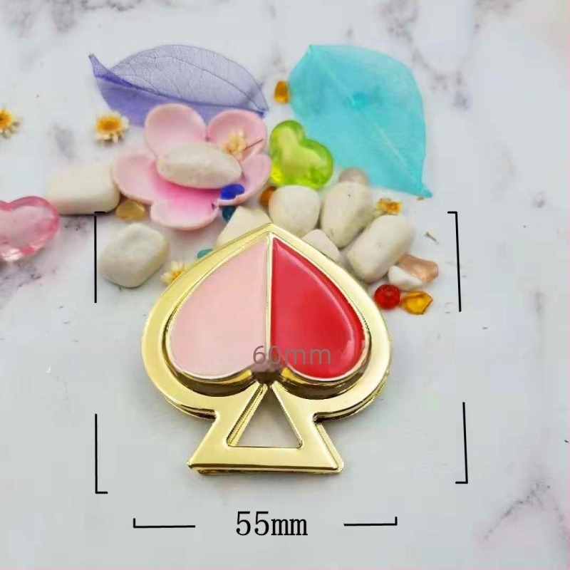 Bőröndzár, Peach Heart Epoxy Lock; Anyag: cink ötvözet; Súly: 40 g; Minden táskára alkalmas; Modell: a képen látható.