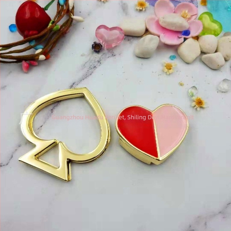 Bőröndzár, Peach Heart Epoxy Lock; Anyag: cink ötvözet; Súly: 40 g; Minden táskára alkalmas; Modell: a képen látható.